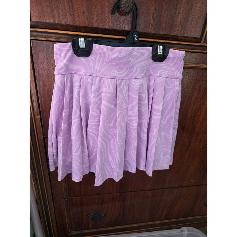 90 Degree by Reflex Girls Purple Marble Twist and Twirl Skort Size L 12